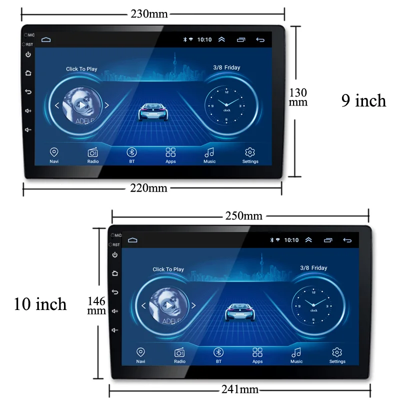 PX6 4 Гб + 64 1din/2din универсальный Android 10 автомобильный DVD аудио GPS Радио Видео плеер