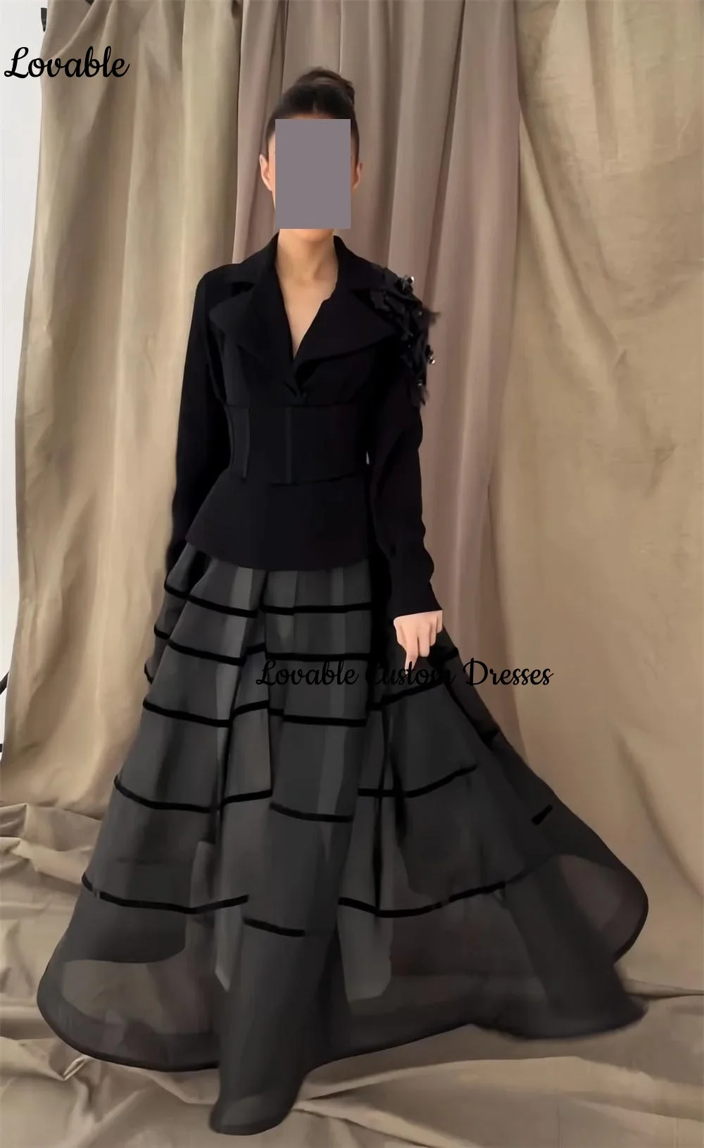 Индивидуальные платья для особых случаев Трапеция с v-образным вырезом длиной до