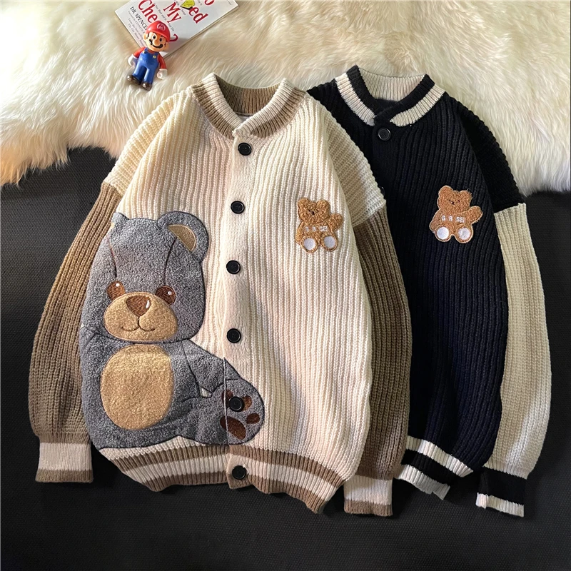 

В основном, популярный осенний и Гонконгский Стиль, Новый Свободный Повседневный нейтральный кардиган для пары, трендовый свитер для мужчи...