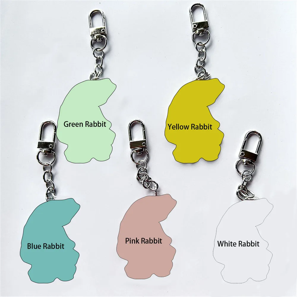 

1/5pcs KPOP Newjeans Keychains Colorful Rabbit Pendant MINJI HANNI DANIELLE HAERIN HYEIN New Jeans Two Sided Quality Keychain
