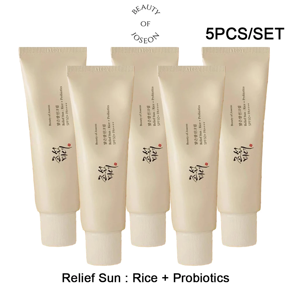 

5PCS Beauty of Joseon make up Sunscreen Relief Sun Rice Probiotics 50ml SPF50+ PA++++Facial Body Sunscreen Whitening face primer