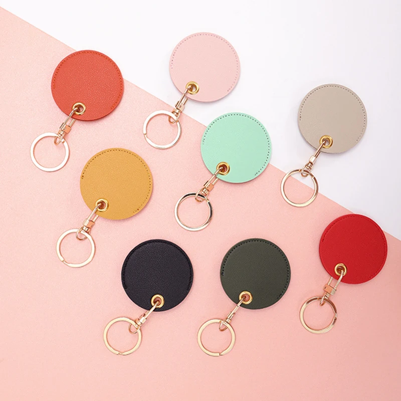 

Leather access card holder, water drop keychain, bus card elevator induction protective cover