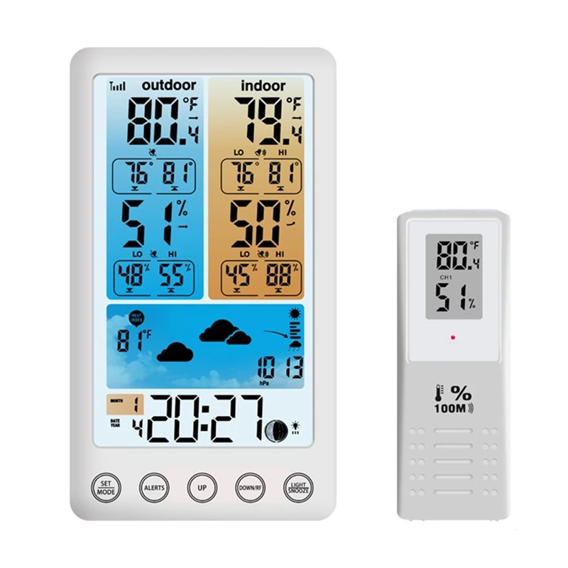 

Weather Station Wireless Outdoor Hygrometer Digital Thermometer Mmhg Barometer Digital Hygrometer Alarm Weather