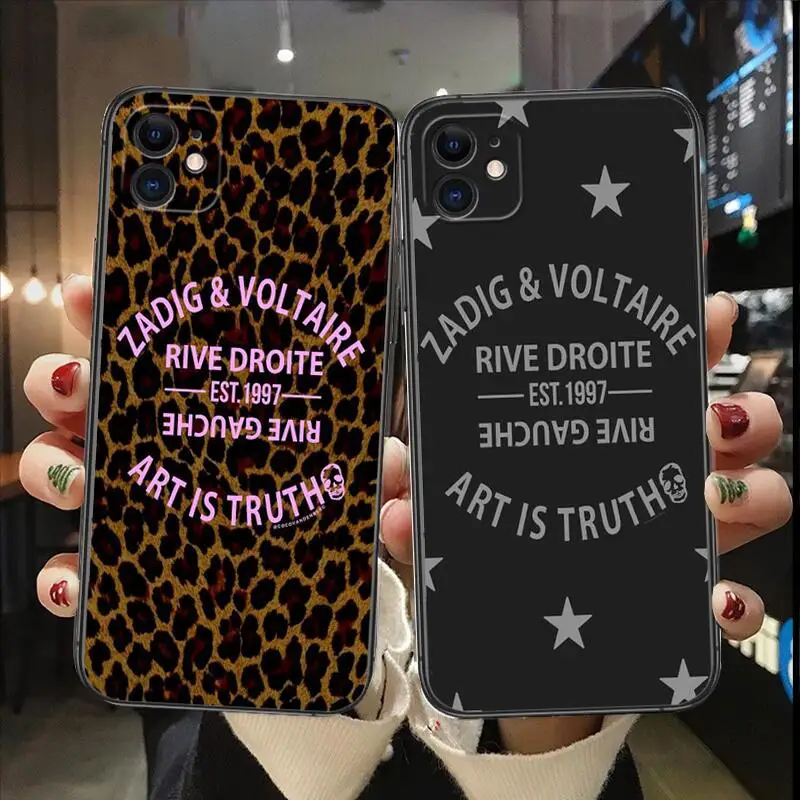 

Luxury New brand zadig & voltaire For IPhone 13 12 11 Pro Max Mini SE XR X XS Max 8Plus 7plus 6 6S Case Shell phone Case