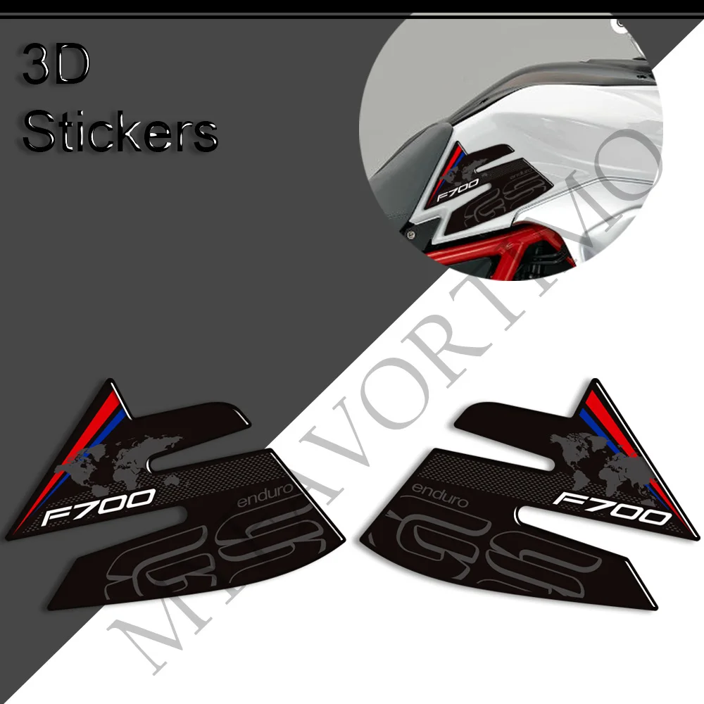 

Motorcycle Tank Pad Grips Windshield Windscreen Stickers Decals Protector Gas Fuel Oil Kit Knee For BMW F700GS F700 F 700 GS