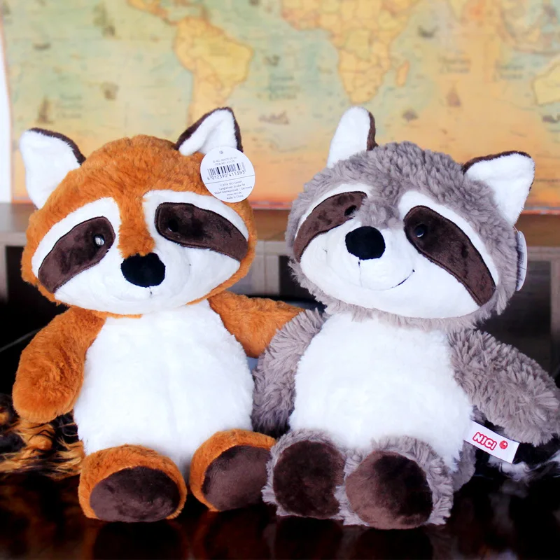 

Raccoon Doll nice plush toy stuffed forest friend cartoon animal coon brother bedtime story baby Christmas kid birthday gift 1pc