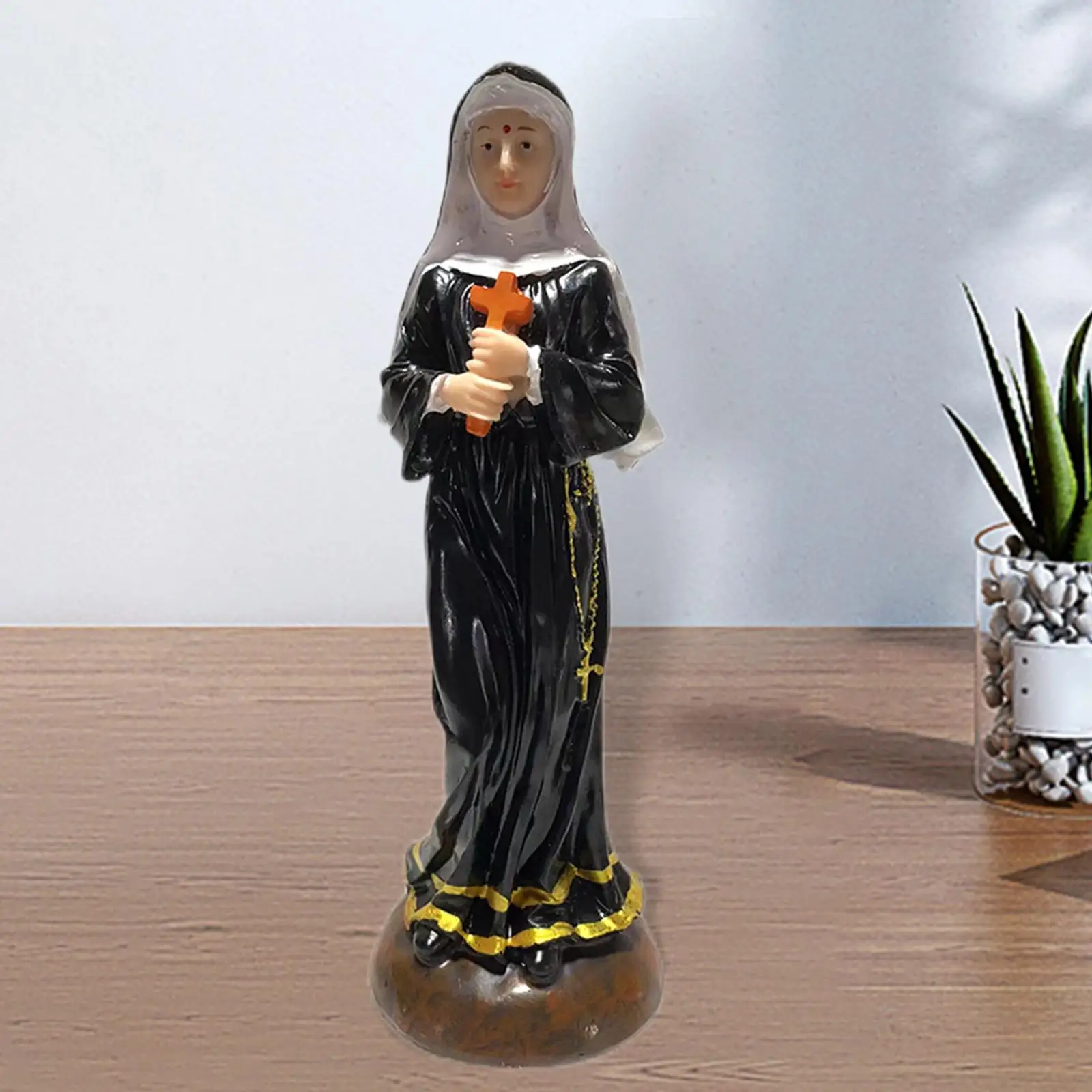 

Статуя монахини ст. Поликатолическая Статуэтка Рита скульптуры из полирезины для дома, офиса, стола, полки для церкви