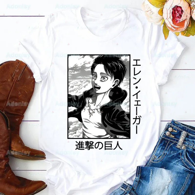 Shingeki No Kyojin Summer Fashion Shirt Graphic T Shirt Women Tops O-neck  Attack On Titan Mikasa Eren Yeager Tees Girls Tshirt - купить по выгодной  цене | AliExpress