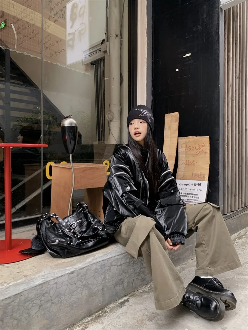 2024 новый дизайн стеганая куртка с воротником-стойкой женская зимняя шикарная