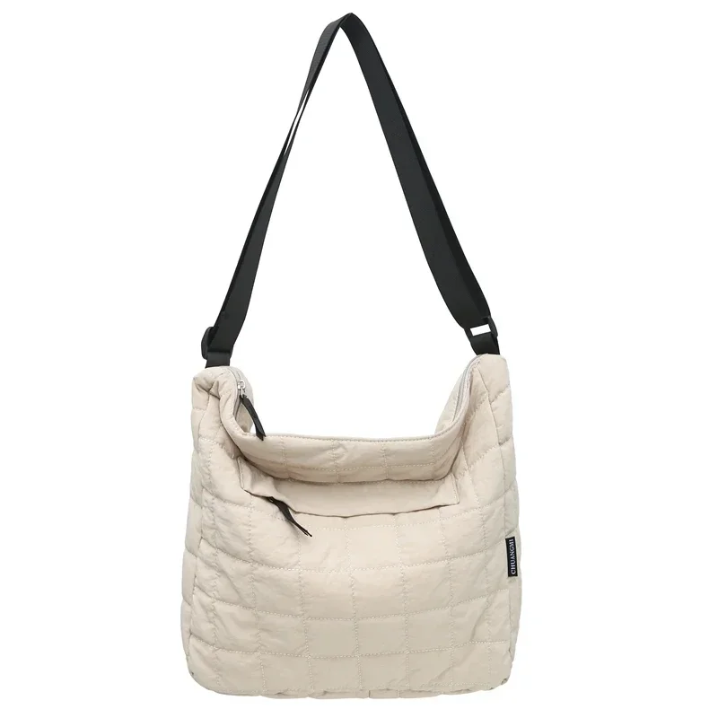 2024 нейлоновая однотонная сумка через плечо высокого качества на молнии модная