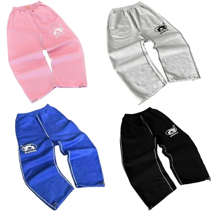 Хлопковые спортивные штаны BiggOrange Y2K Harajuku размер S