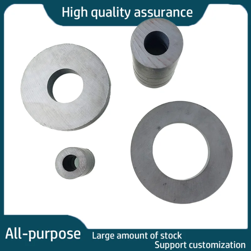 Ферритовый маленький магнит в форме кольца из стали черный магнитный