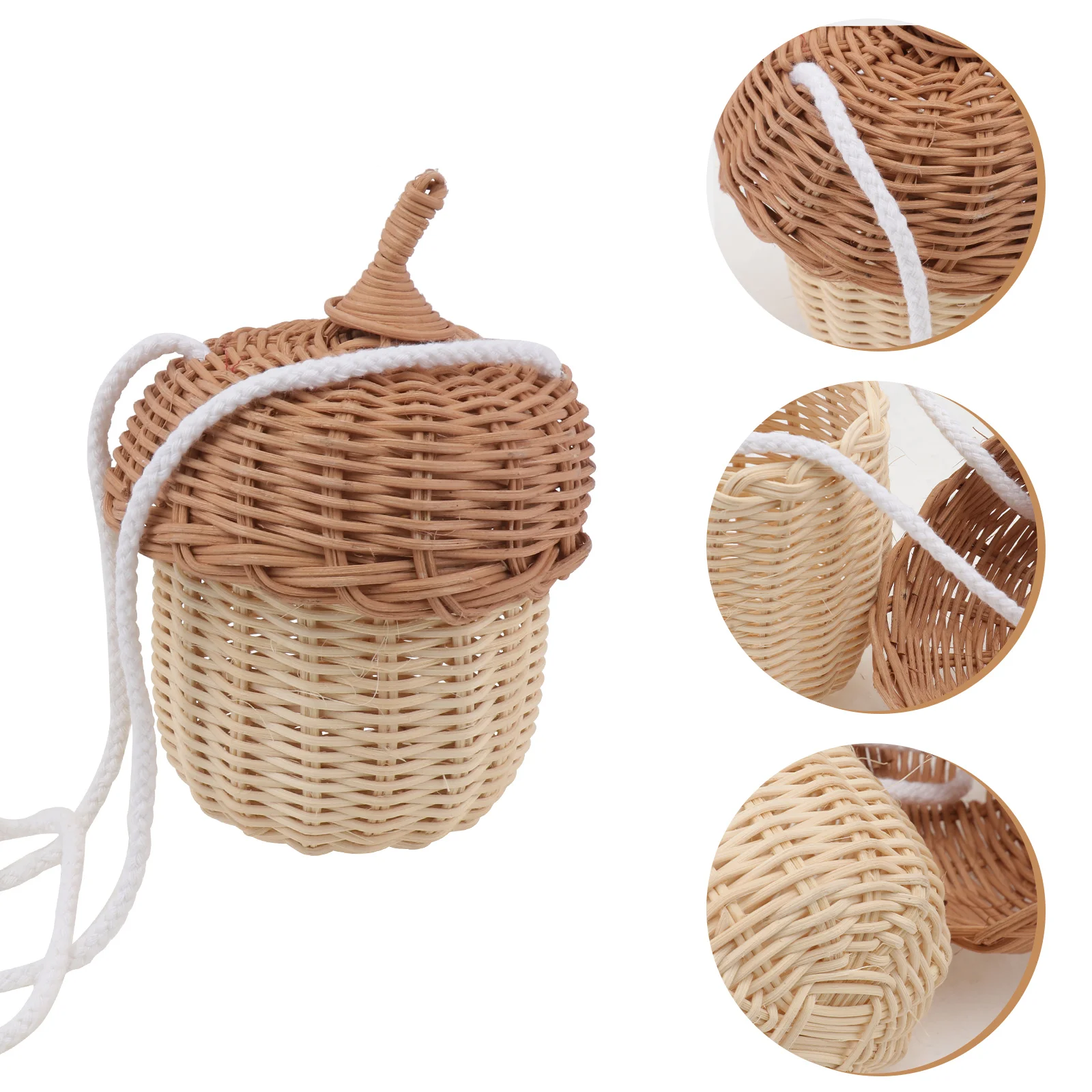 

Rattan Purse Beach Straw Woven Crossbody Tote Basket Kids Shoulder Summer Pouch Cross Handbag Body Mini Girls Wicker Weave