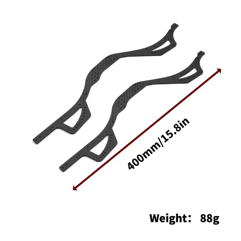 1 пара боковых пластин шасси из углеродного волокна для Graphite Rock Crawler Axial SCX10 Pro