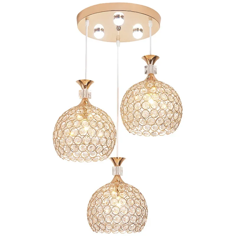 Лампа для столовой подвесной светильник с тремя головками светодиодный