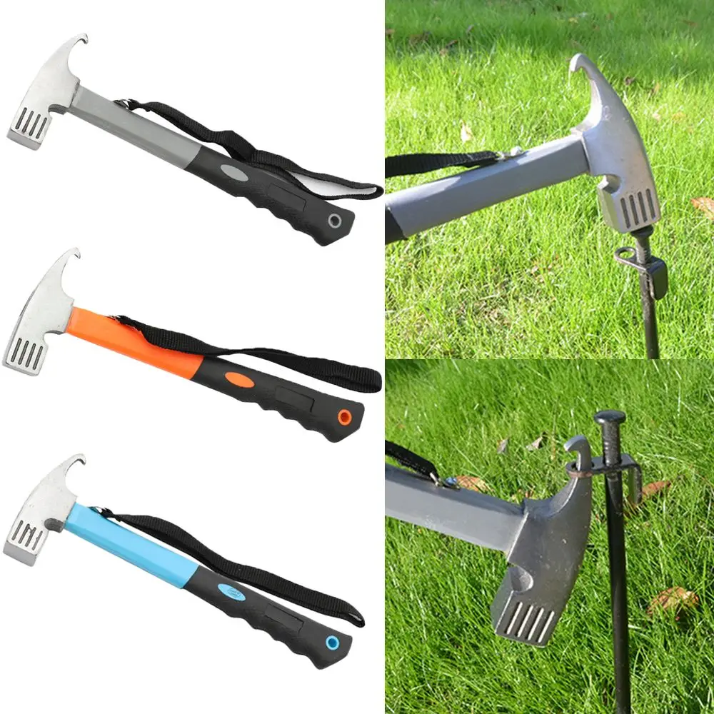 

Multipurpose Outdoor Carbon Steel Camping Tool Nail Puller Nail Extractor Pile Hammer Tent Pegs Hammer