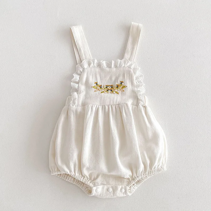 Новинка весны 2024 детский вязаный комплект одежды боди для новорожденных девочек