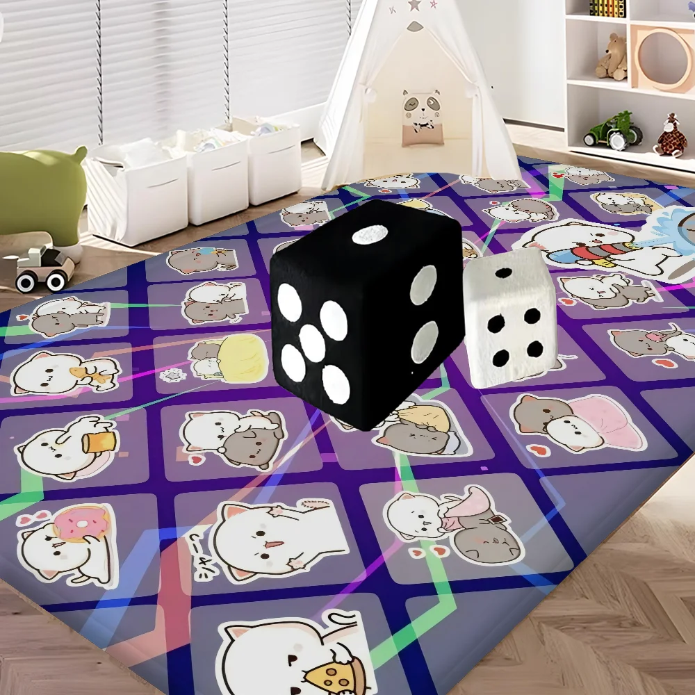 Cute Peach Mochi Cat Room Mats Retro Multiple Choice Living Kitchen Rug Non-Slip Welcome