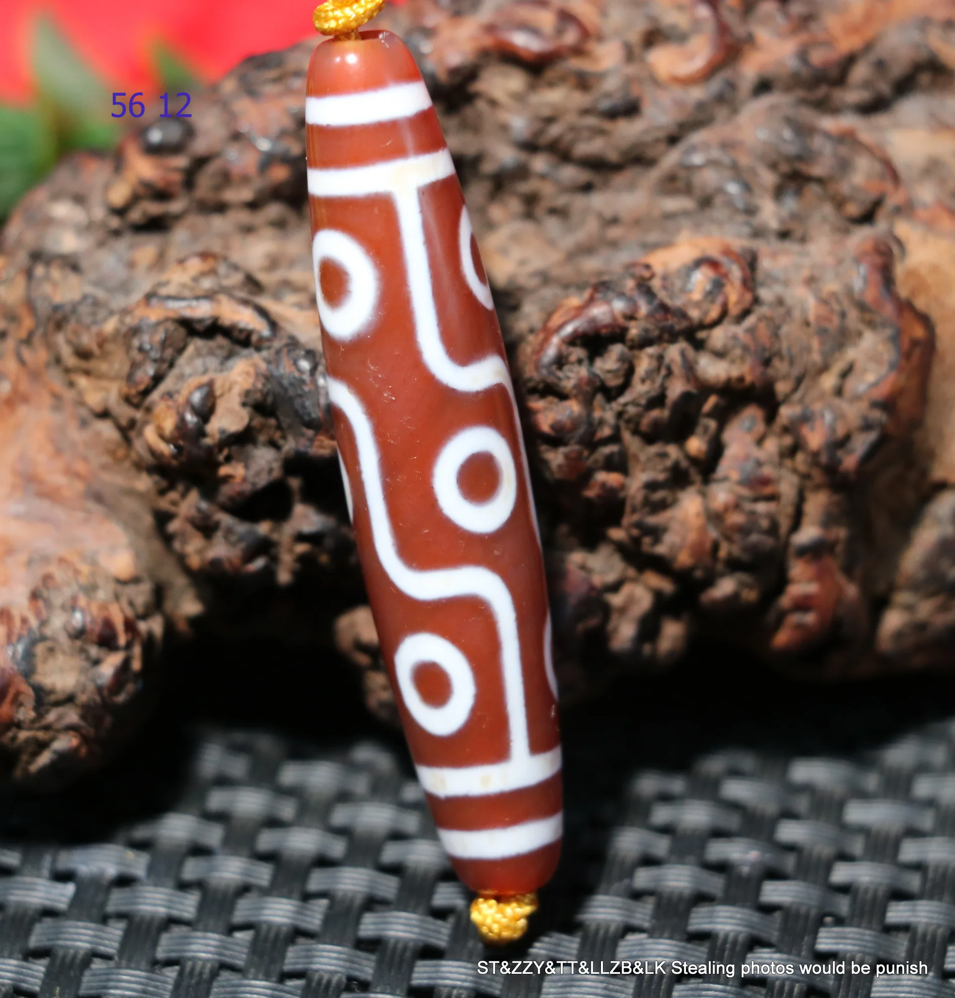 

Magic Energy Tibetan Old Red Agate 9 Eyed of Kingdom Symmbolize dZi Bead Totem Pendant LKbrother Talisman UPD0621A19