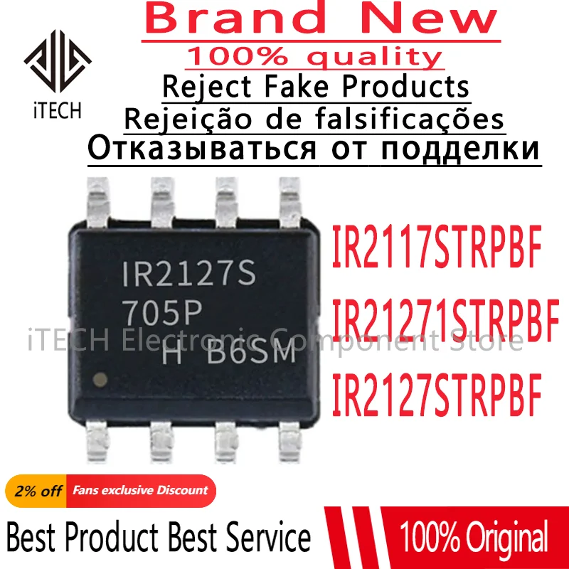 2-5 шт. 100% Новые IR2127STRPBF IR2127S IR21271STRPBF IR21271S IR2117STRPBF IR2117S SOIC-8 SOP8 новые оригинальные чипы Ic 2-5 шт. 100% Новые IR2127STRPBF IR2127S IR21271STRPBF IR21271S IR2117STRPBF IR2117S SOIC-8 SOP8 новые оригинальные чипы Ic