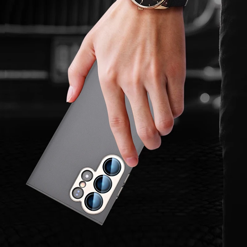 Элегантный жесткий чехол Magsafe из поликарбоната с простым кожаным рисунком для