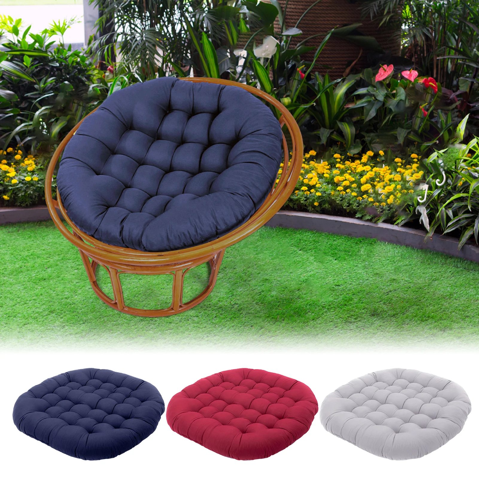 100cm Hammock Chair Cushions Soft Pad Cushion Hanging Chair Swing Seat Hanging Basket Seat Pad Thicken Swing Egg Chair Cushion images - 6