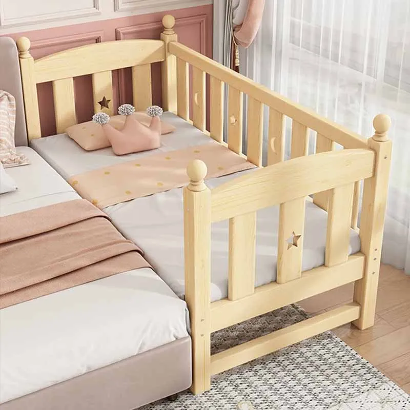 Безопасный комплект односпальной детской кровати перила США деревянные