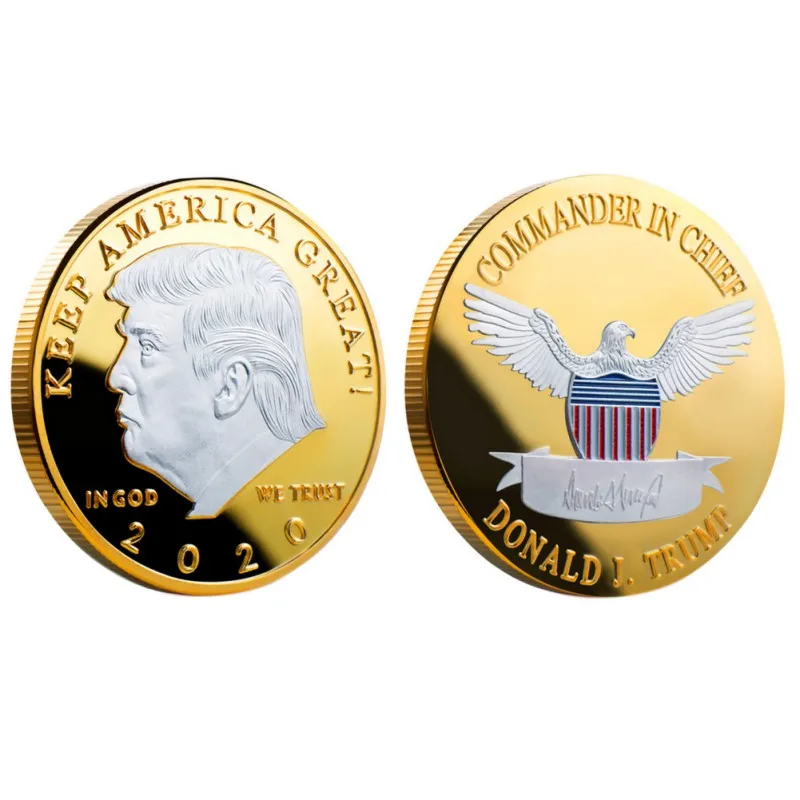 

US Donald Trump Gold Commemorative Coin "Second Presidential Term 2021-2025 IN GOD WE TRUST" Collectible Decorative Coins