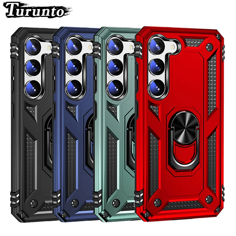 

Shockproof Armor Metal Ring Case For Samsung Galaxy S23 Plus S22 Ultra S21 S20 FE S10 A23 A22 A12 A03S A04S Bumpers Cover Coque