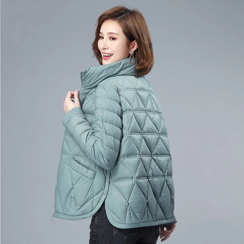 Winter Thin Down Jacket Women 2022 New White Duck Down Ultralight Tops Jacket Light Portable Solid Zipper Outwear M-3XL