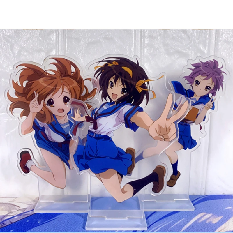 Аниме Suzumiya Haruhi Nagato Yuki Asahina Mikuru Asakura Ryoko акриловая кукла-подставка игровая фигурка