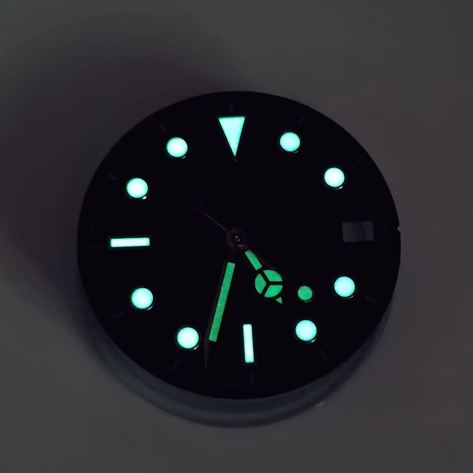 28.5MM Watch Dial Add Hands Fit NH35 Automatic Movement Green Luminous