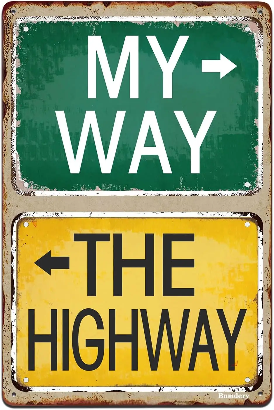Металлический знак My Way the Highway деревенский декор винтажный дорожный уличная