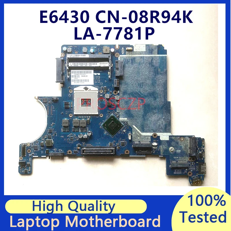 Материнская плата CN-08R94K 08R94K 8R94K для DELL E6430 QAL80, материнская плата для ноутбука с SLJ8A QM77 100%, полностью протестирована