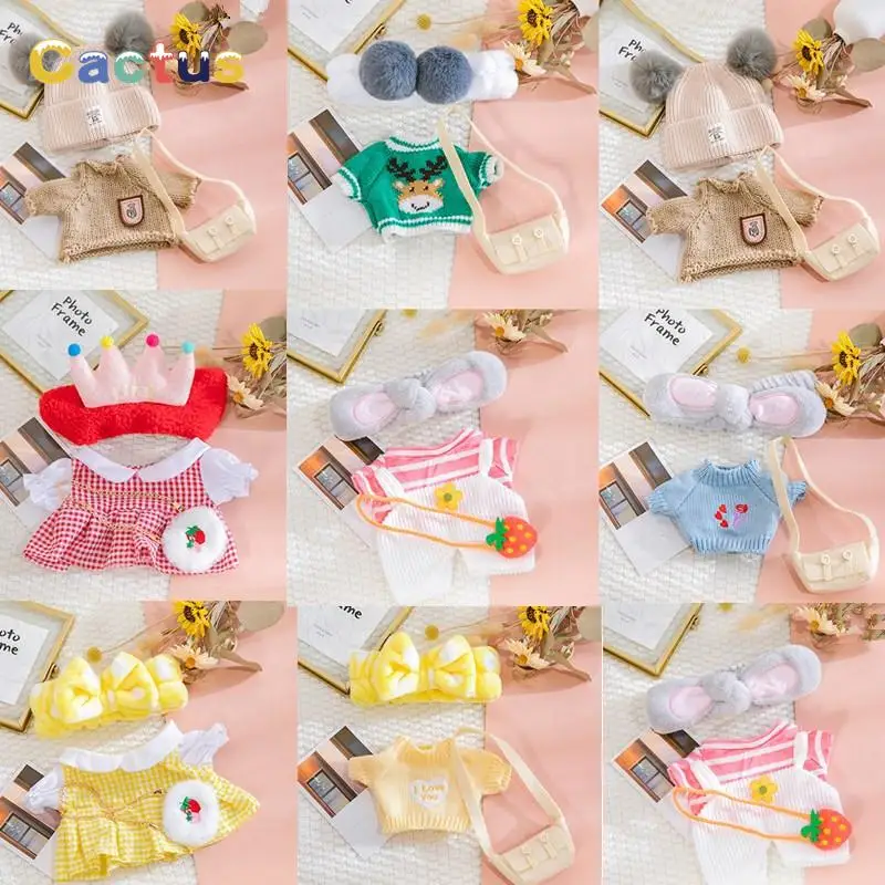 

Clothes for 30cm LaLafanfan Cafe Duck Dog Clothes Plush Toys Cartoon Stuffed Dolls Accessories Clothing Hair Band Kids Gift