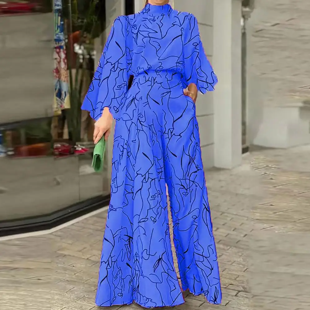 

Lady Jumpsuit Contrast Colors Jumpsuit Deep Crotch Autumn Jumpsuit