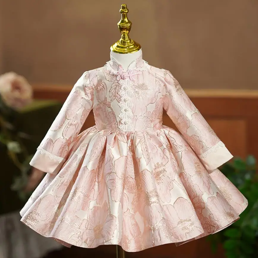 Spanish Princess Lolita Prom Gown Baby Royal Dress Baby Birthday Baptism Christmas Dress Girl Easter Eid A2136
