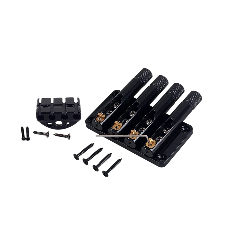 

4-струнный бас-гитарный мост без головки с зажимами струн и винтами для бас-гитары