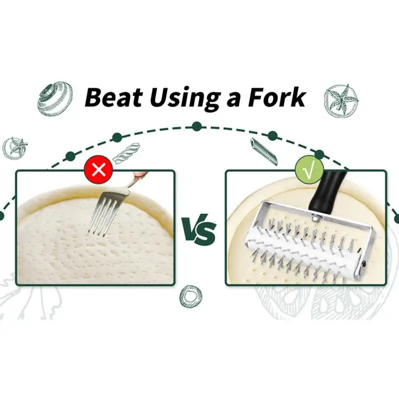 Ролик для пиццы инструмент выпечки печенья ролик теста игла пирога колесный