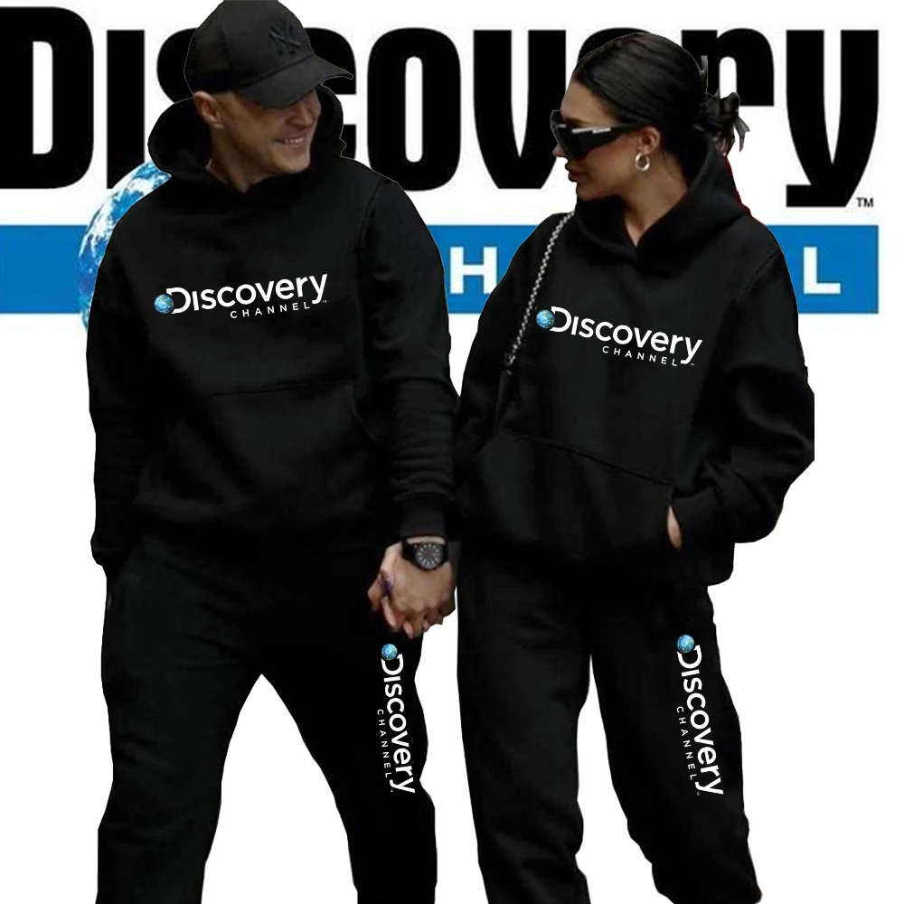 

Fashion Hooded Tracksuit Set Fleece Hoodie Sweatpants/Sports Suit Casual Jogging Wear Streetwear Personalized Printed CoupleSuit