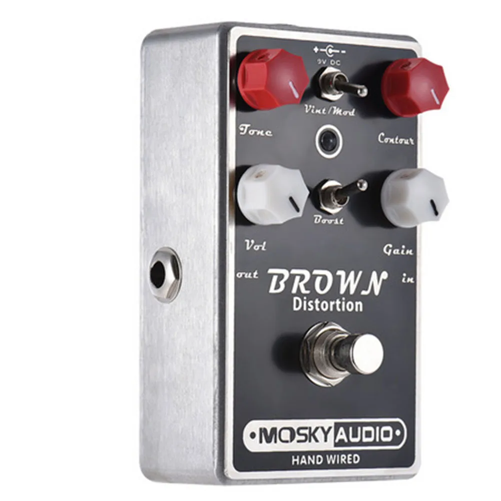 

Unleash Your Guitar's Potential with Mosky Brown Distortion Guitar Effect Pedal Tone Contour Volume and Gain Controls