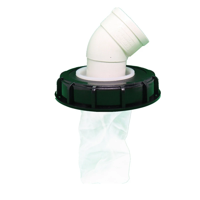 

Suitable For IBC Ton Barrel Parts Extension Tube 45 Degree Rainwater Tank Plastic Cover, Filter Cover With Filter,