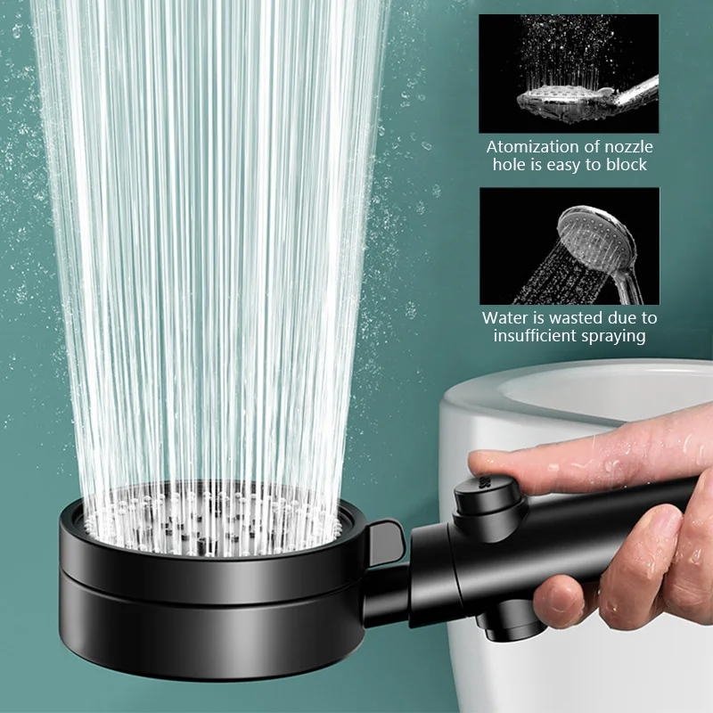 

Насадка для душа, регулируемый сберегающий воду Душ высокого давления, 5 режимов, одна клавиша, массаж воды, эко аксессуары для ванной комнат...