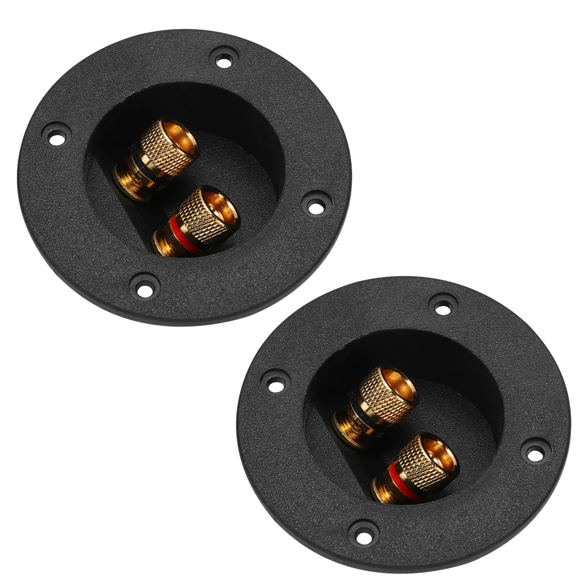 

Box Speaker Cup Connector Screw Terminal Round Subwoofer Binding Post Car Plates Plate Stereo Jack Power Double Plug Diy Spring