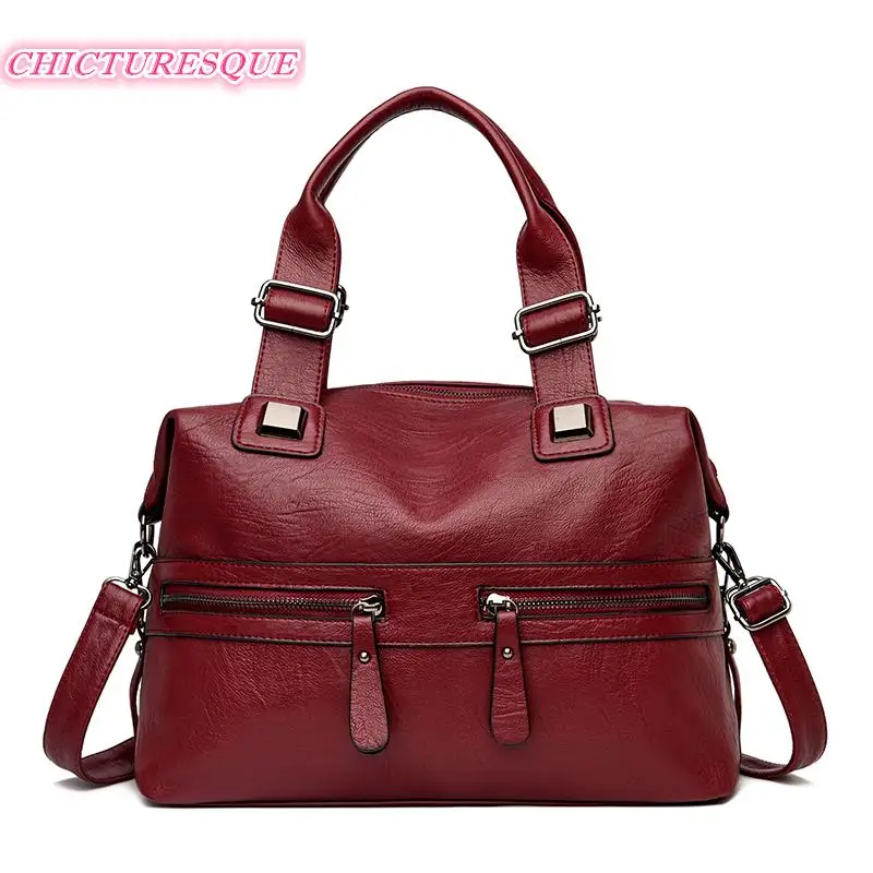 

Fashion Soft Leather Ladies Shoulder Bag Solid Color High Quality PU Leather Sac A Main Hot Sale Simple Girl Messenger Bag 2021