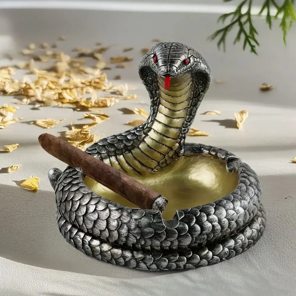 Светлая пепельница Cobra роскошное индивидуальное украшение поделки из смолы