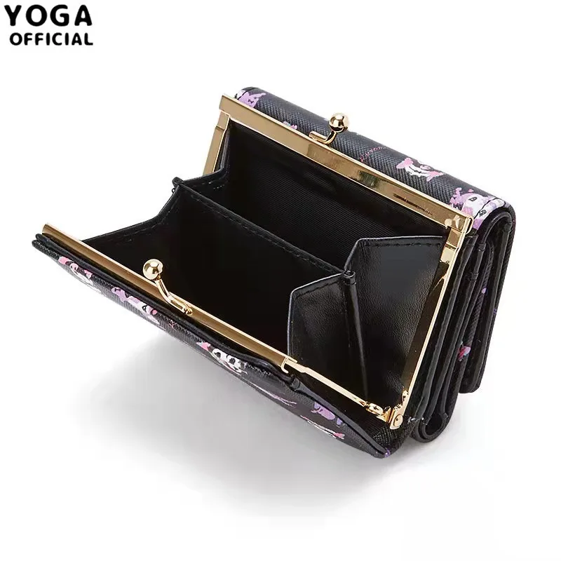 Мультяшный кошелек с милыми животными из аниме черный для монет куроми