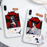 naruto uzumaki uchiha itachi sasuke phone case for iphone 13 12 11 pro max mini xs 8 7 6 6s plus x se 2020 xr candy white cover