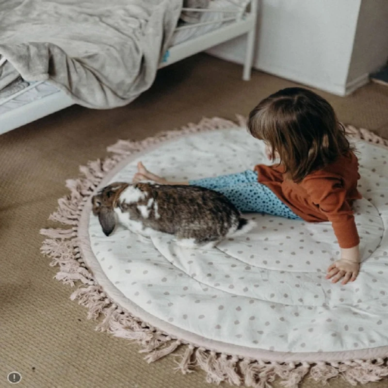 

Baby Floor Carpet Soft Cotton Play Mat Rug Crawling Pad Ground Activity Cushion