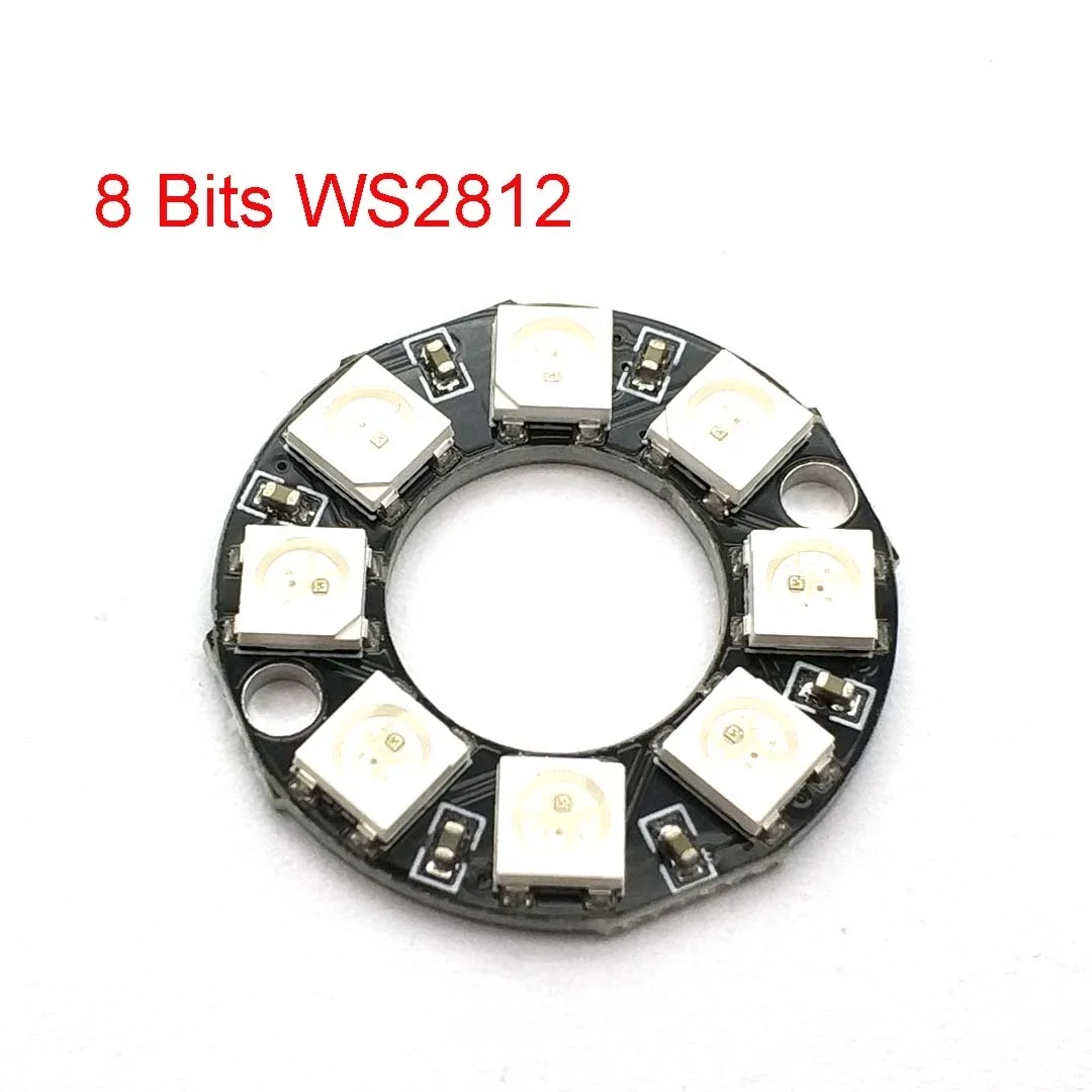 8 бит WS2812 5050 RGB светодиодный светильник кольцевой со встроенными драйверами для Uno